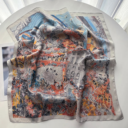 Imitation Silk Print Neckerchief