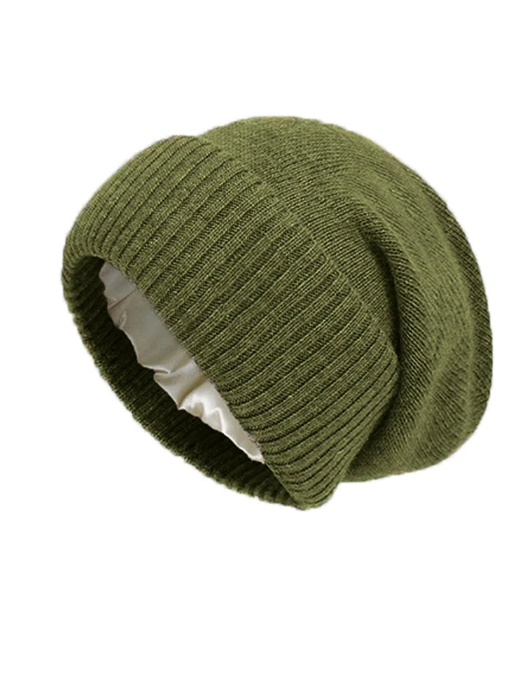Satin-Lined Cashmere Beanie