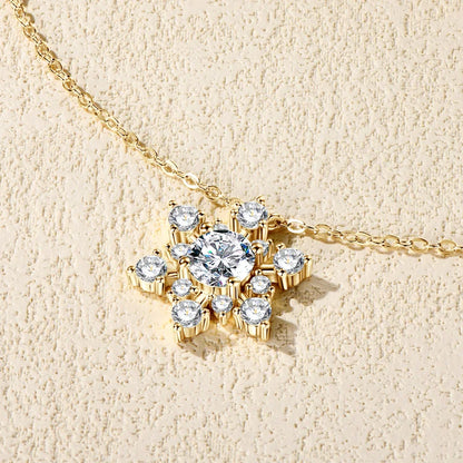 Moissanite Snowflake Necklace