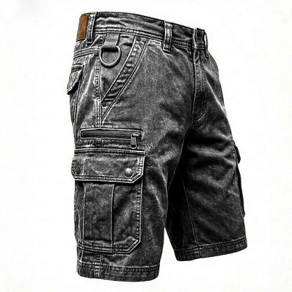 Vintage Solid Cargo Loose Shorts