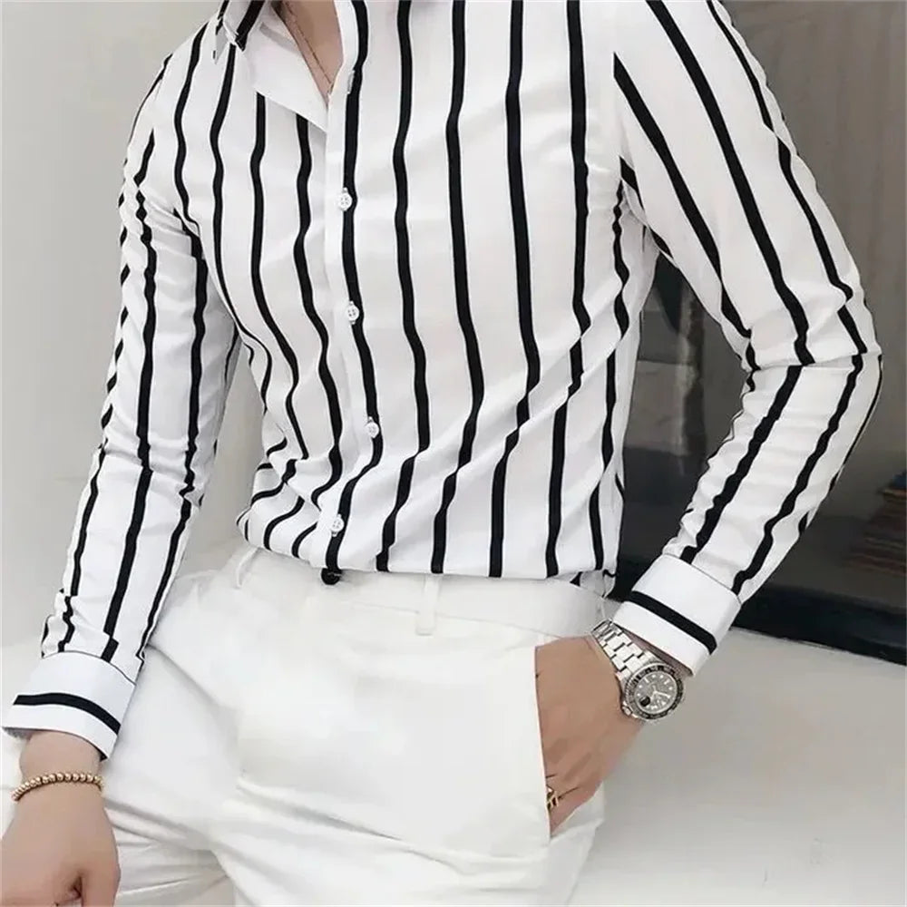 Striped Office Dress Shirt
