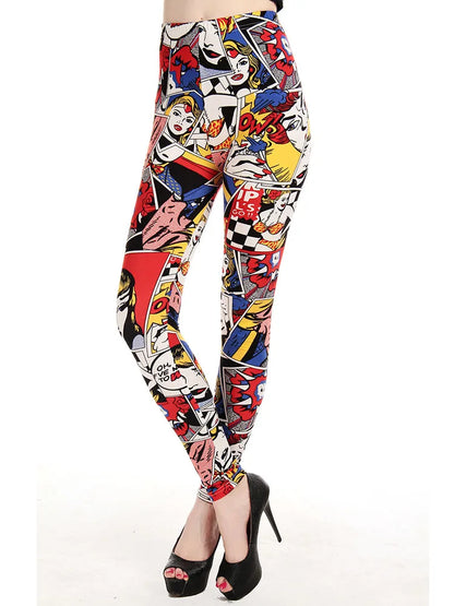 Graffiti Floral Print Leggings