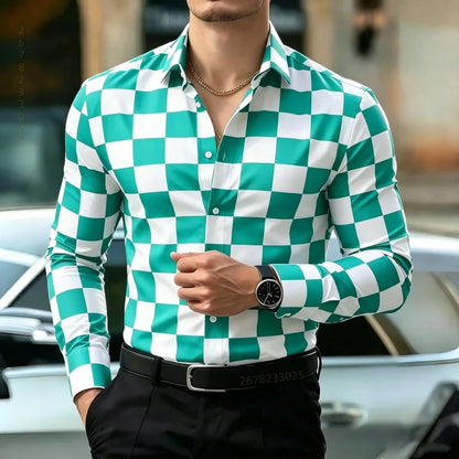 Men Smart Casual Business Shirt