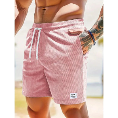 Corduroy Striped Textured Casual Shorts