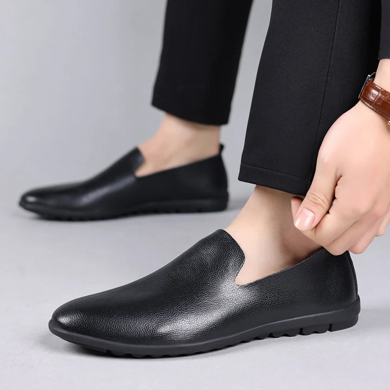 Leather Slip On Shoes