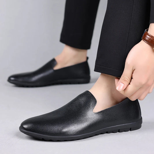 Leather Slip On Shoes