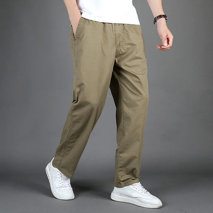 Cotton Multi-Pocket Cargo Trousers