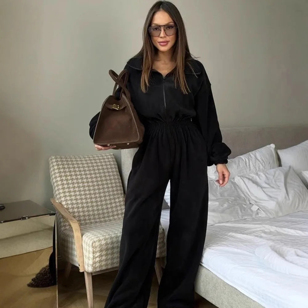 Long Sleeve Casual Jumpsuit