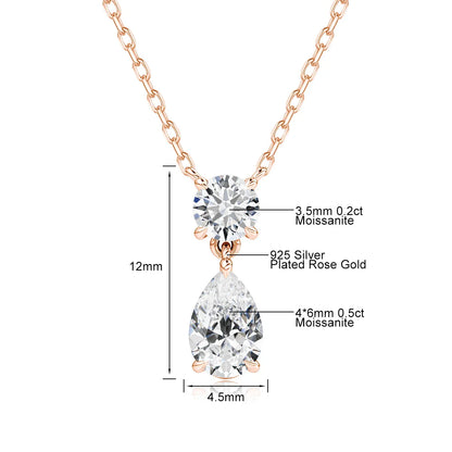 Pear Moissanite Pendant