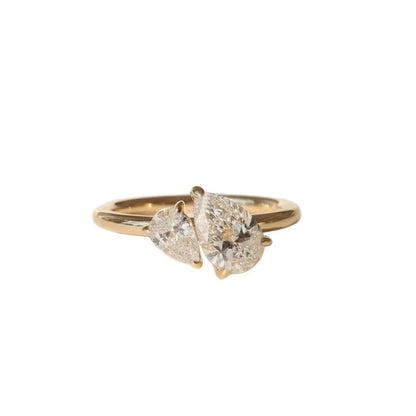 Water Drop Zircon Silver Ring