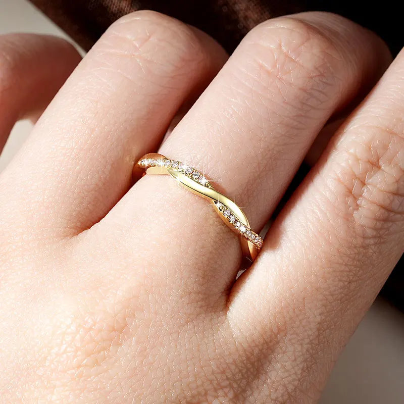 Moissanite Gold Bonded Ring