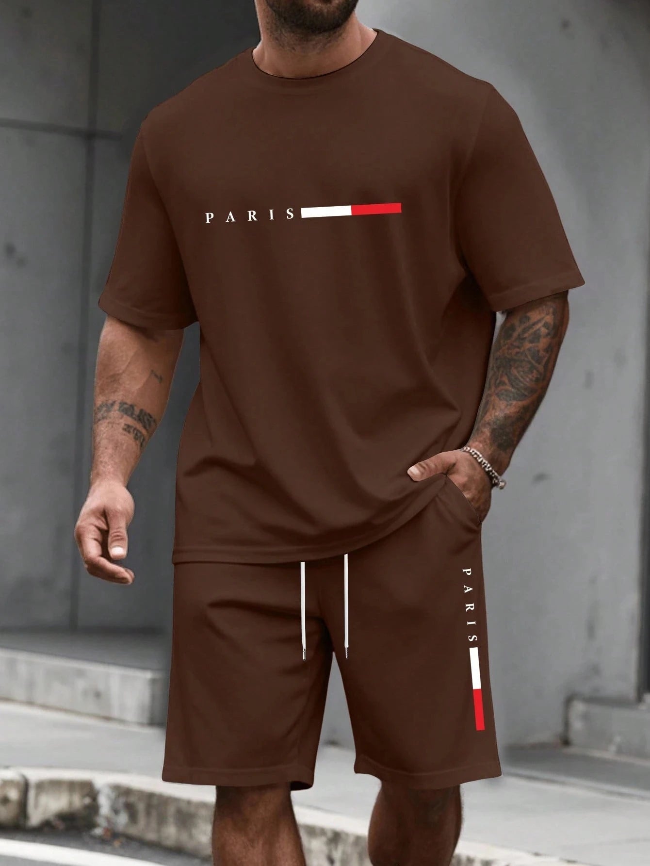 O-Neck Running Tracksuit Two-Piece Set