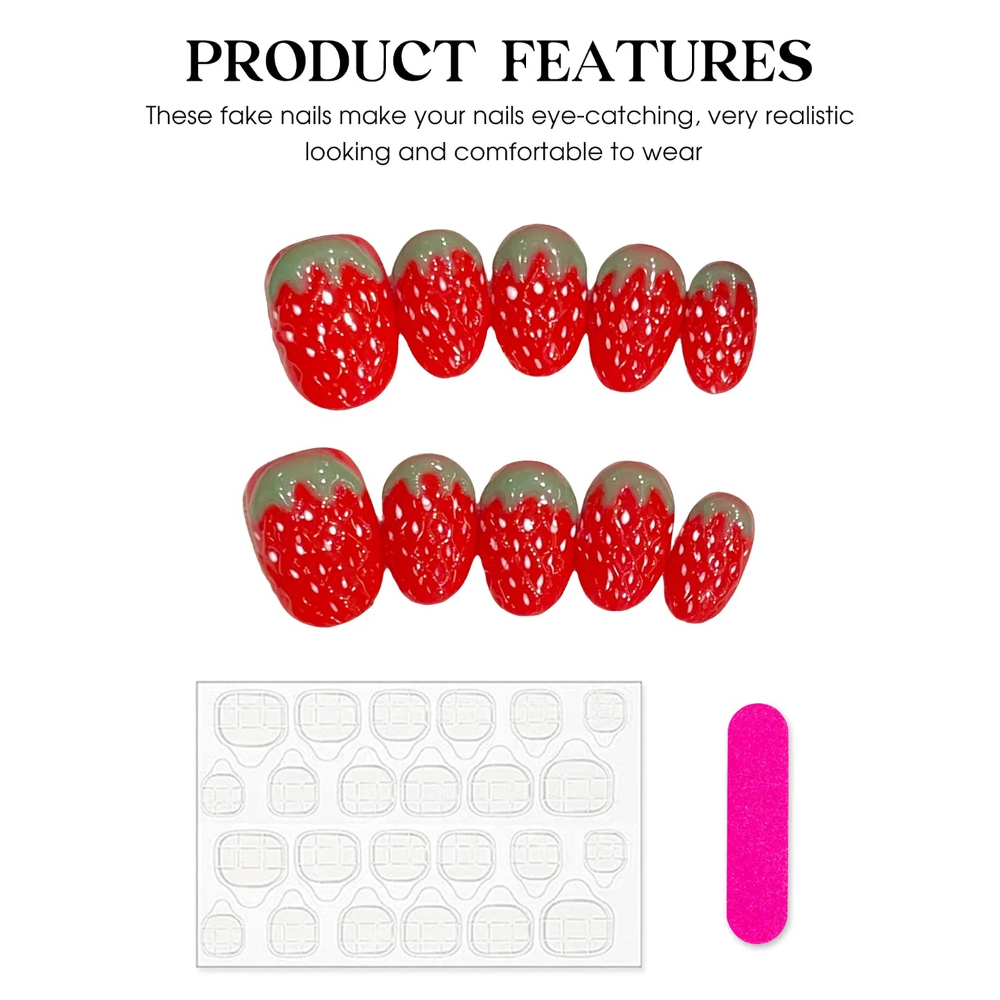 Red Resin Press Nail Set