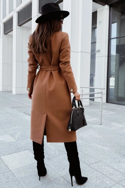 Belted Wool Blend Coat