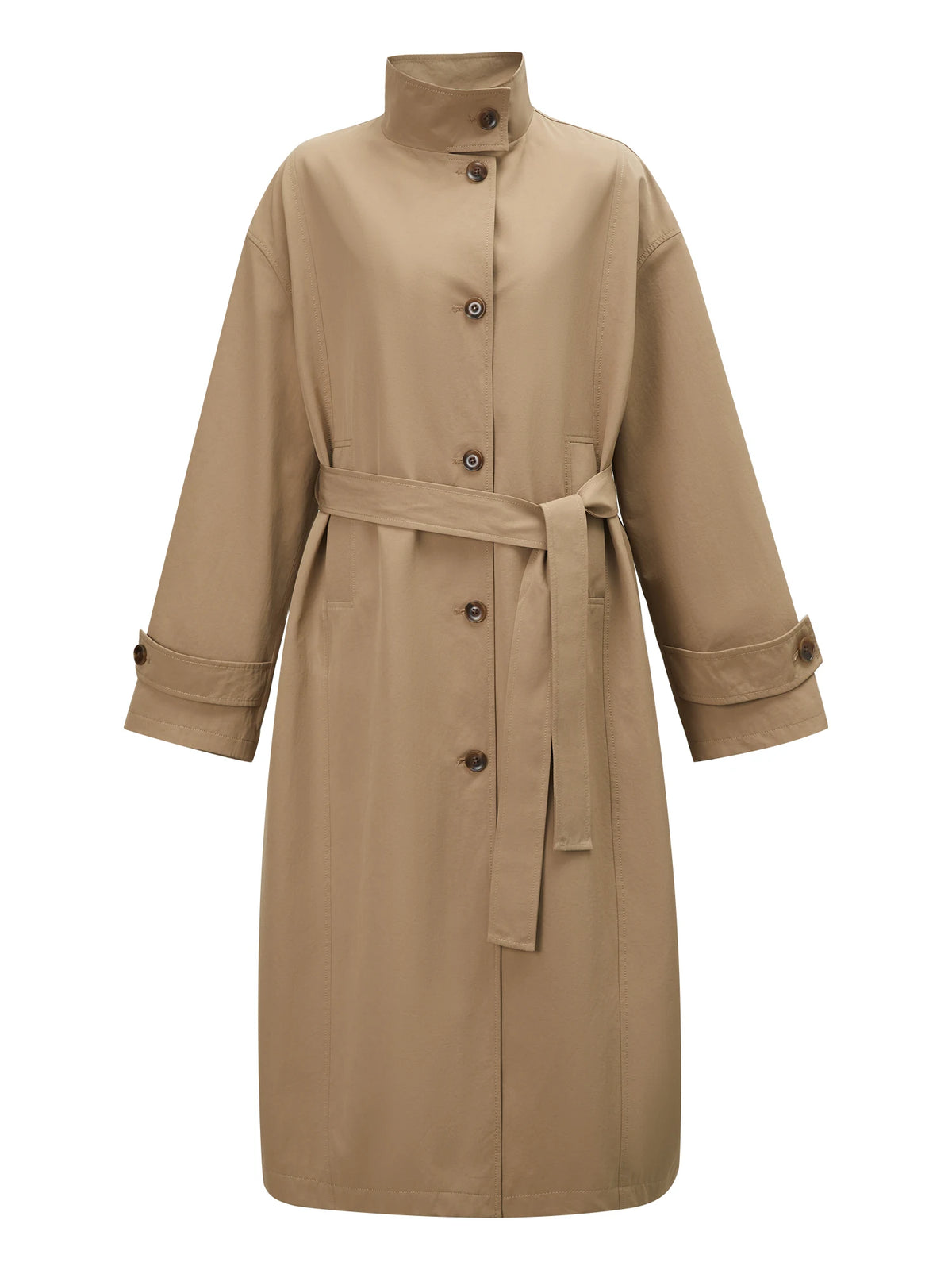 Belted Single-Breasted Trench Coat