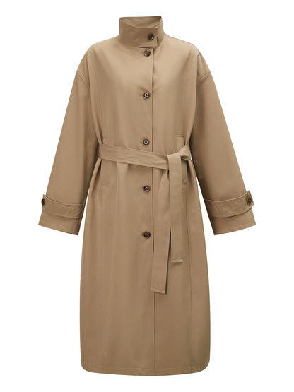 Belted Single-Breasted Trench Coat