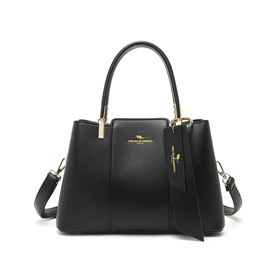 Printed Leather Shoulder Bag