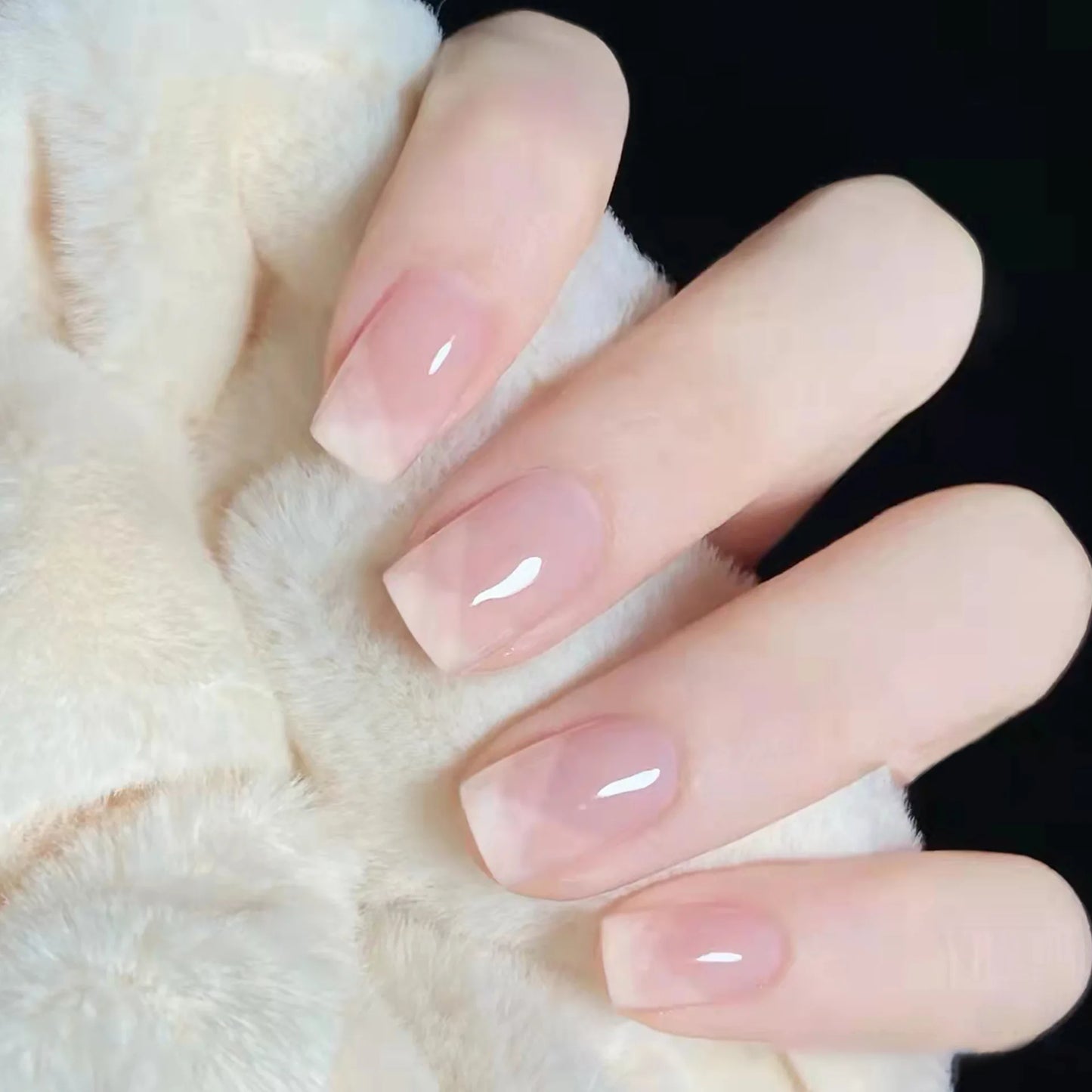White Minimalist Press Nails