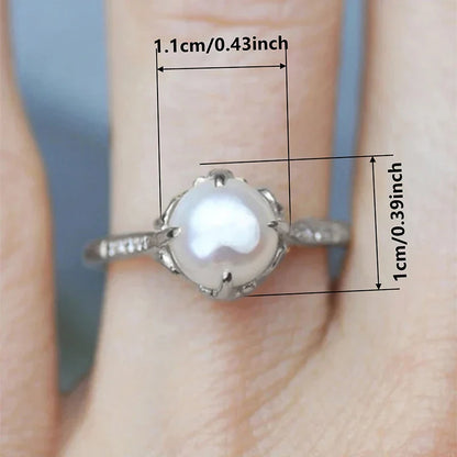 Pearl Zirconia Ring