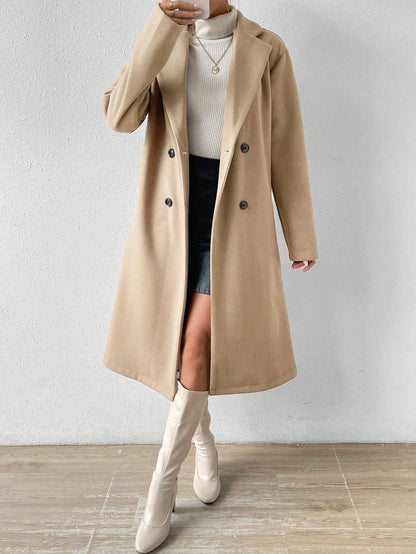 Double-Button Lapel Coat