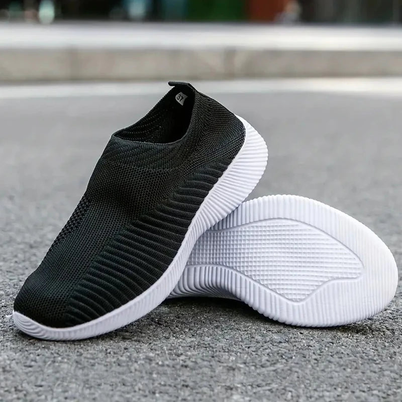 Solid Color Woven Sneakers