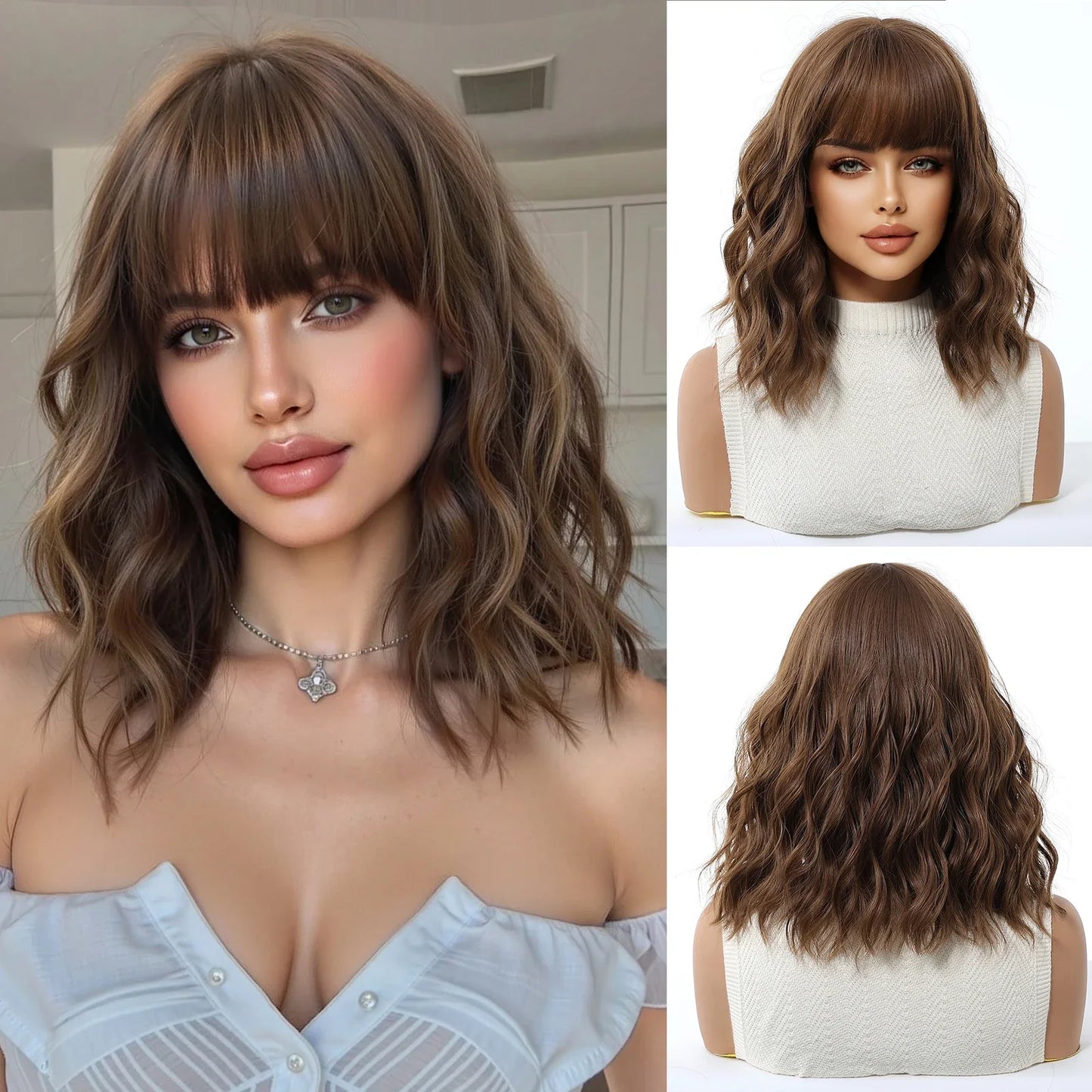 Short Wavy Bob Wig