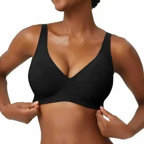 Wire-Free Leopard Print Bra