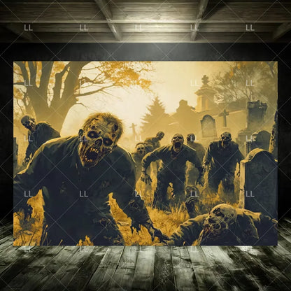 Zombie Explosion Halloween Photography Backdrop