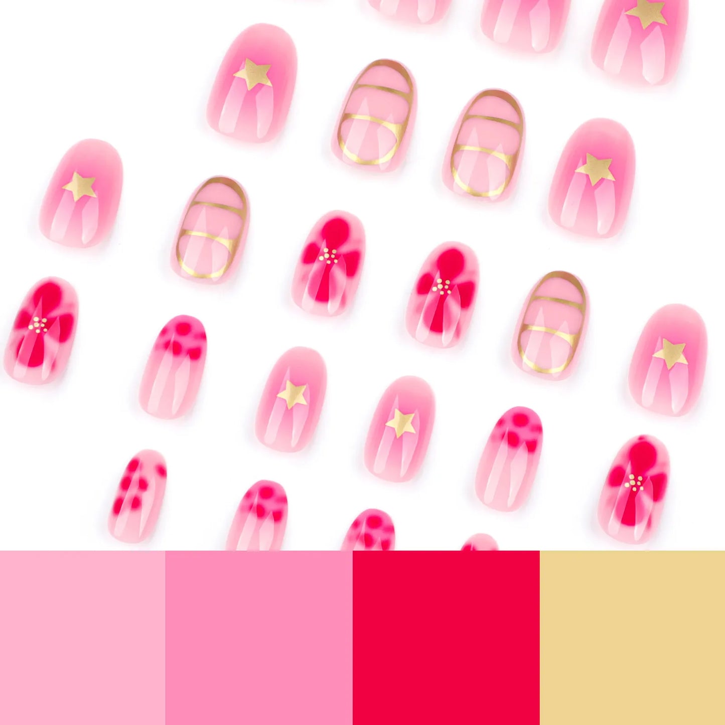 Floral Resin Press On Nails