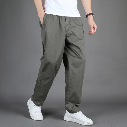Cotton Multi-Pocket Cargo Trousers
