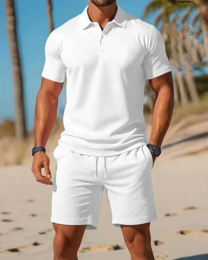 Polo Shirt Sports Two-Piece Set