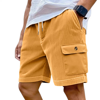 Corduroy Drawstring Beach Shorts