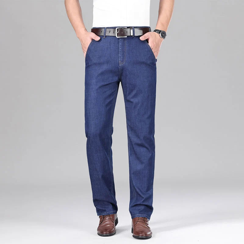 Lyocell Blend Straight Leg Jeans