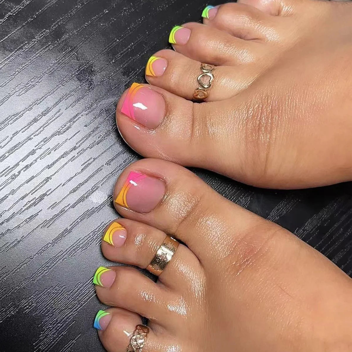 French Toe Press Nail Set