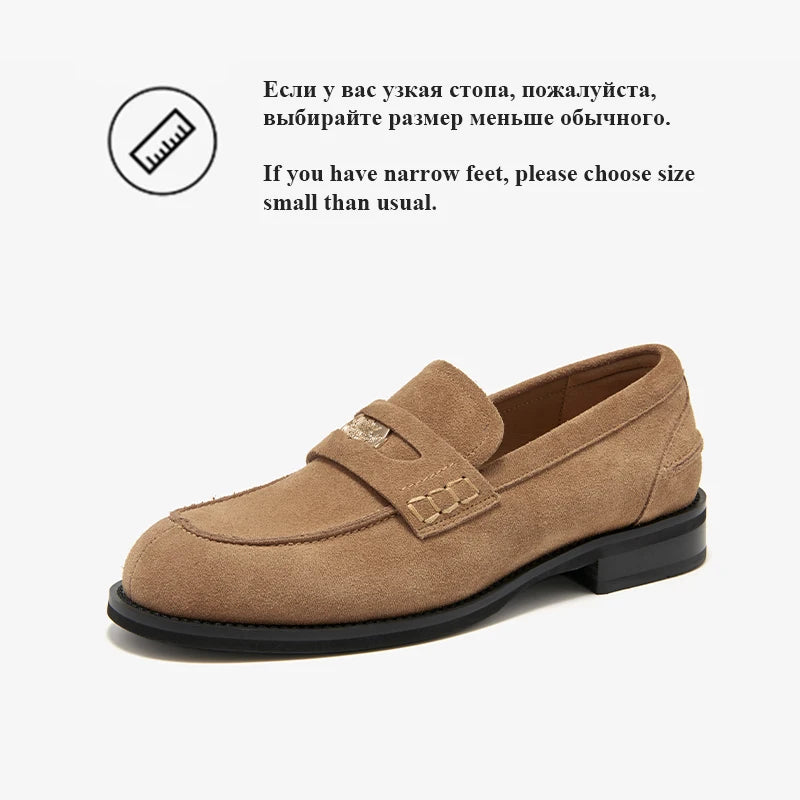 Cow Suede Penny Loafers