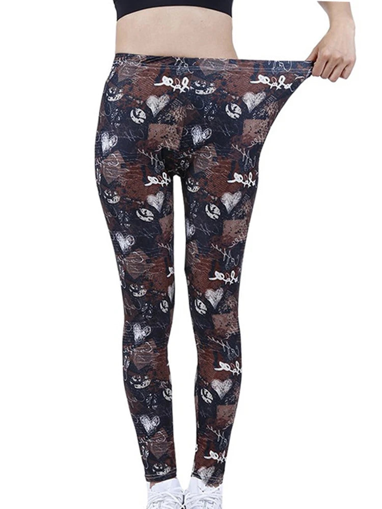 Floral Print High-Waist Jeggings