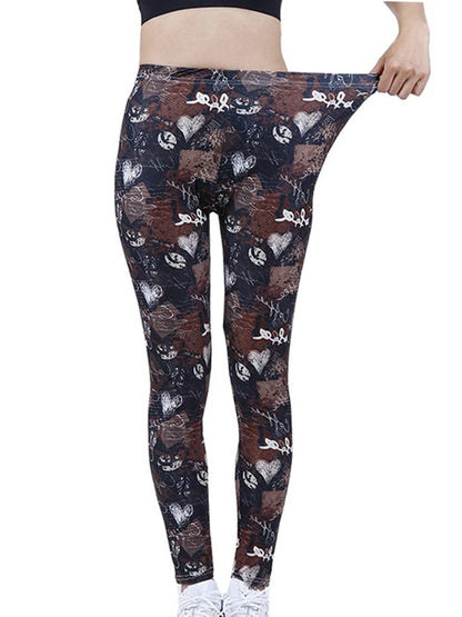 Floral Print High-Waist Jeggings