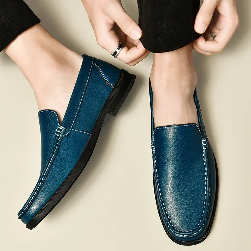 Leather Slip On Shoes Style