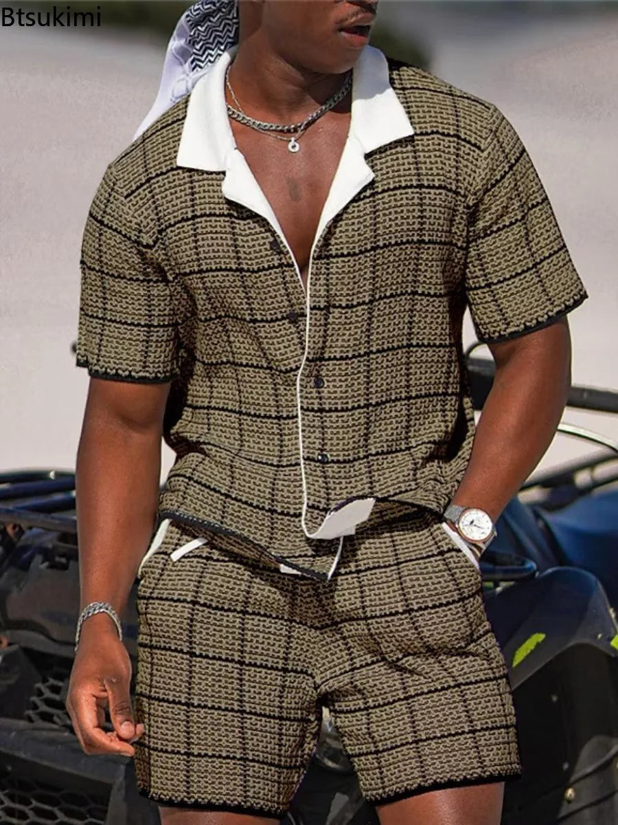 Hawaiian 3D Print Shirt Shorts Set