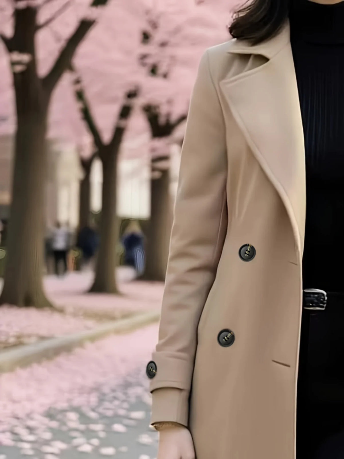 Belted Woolen Trench Coat