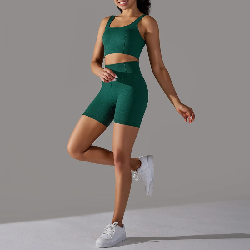 Seamless Crop Top Tracksuit