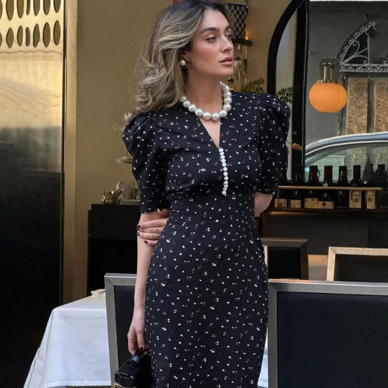 Tuularose Elegant Printed Long Dress