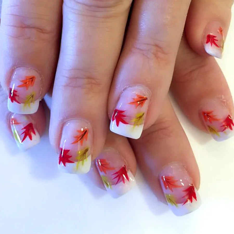 Pink Floral Press On Nails