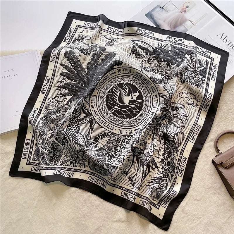 Twill Satin 90cm Square Shawl