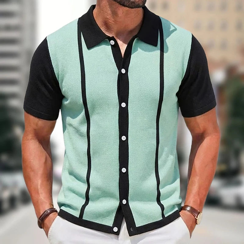 Casual Knit Polo Shirt