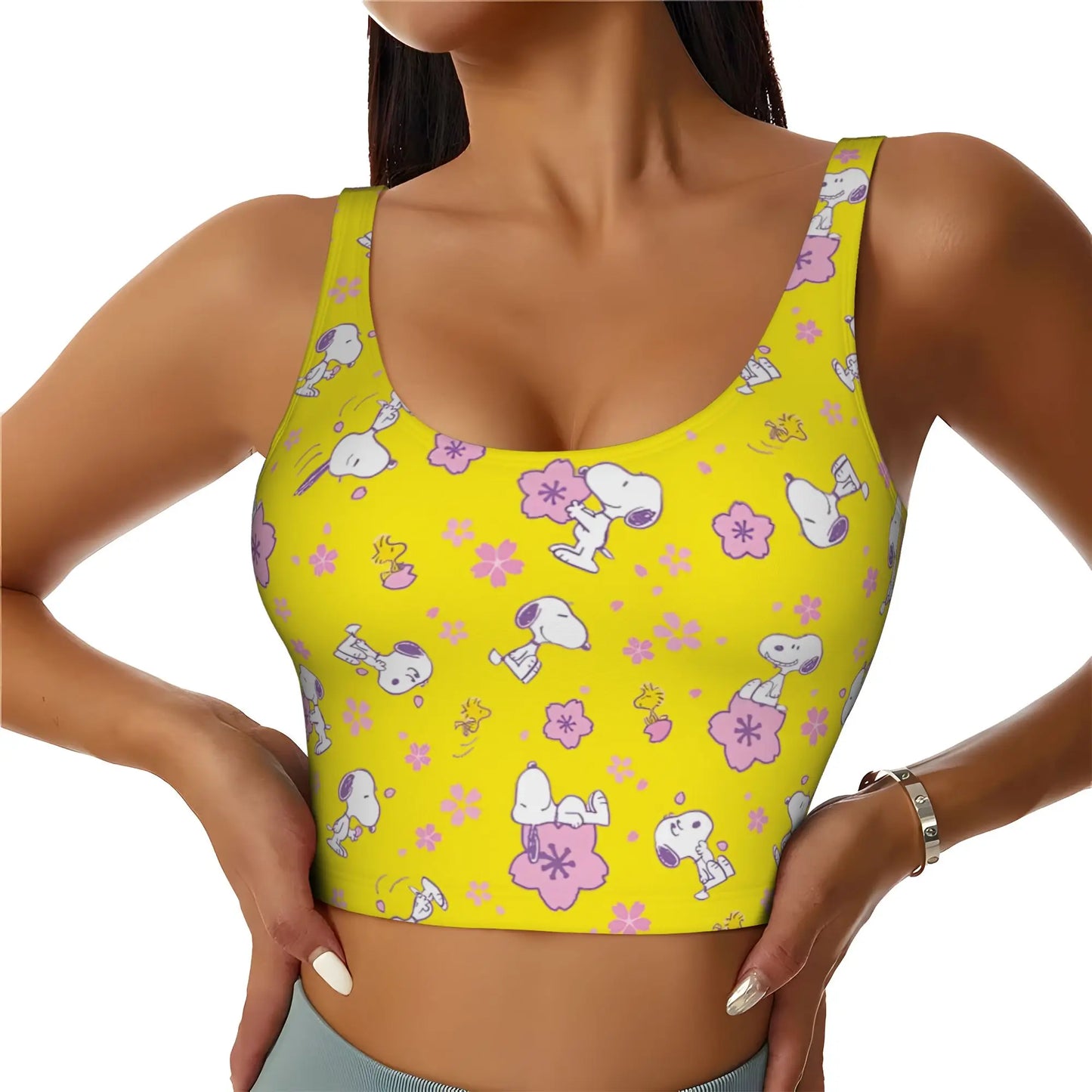 Dog Cartoon Print Bra