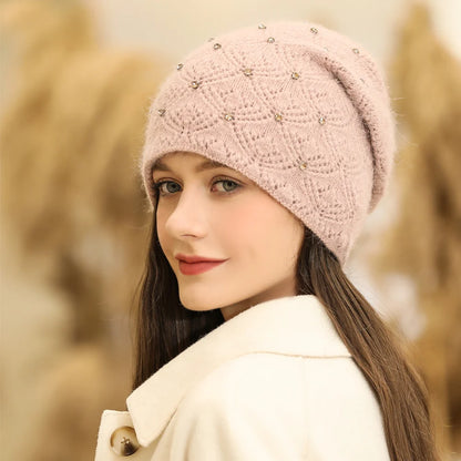 Rabbit Fur Blend Beanie
