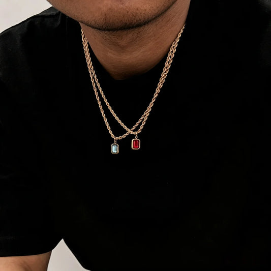 Zinc Crystal Pendant Necklace