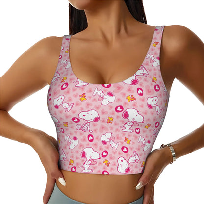 Dog Cartoon Print Bra