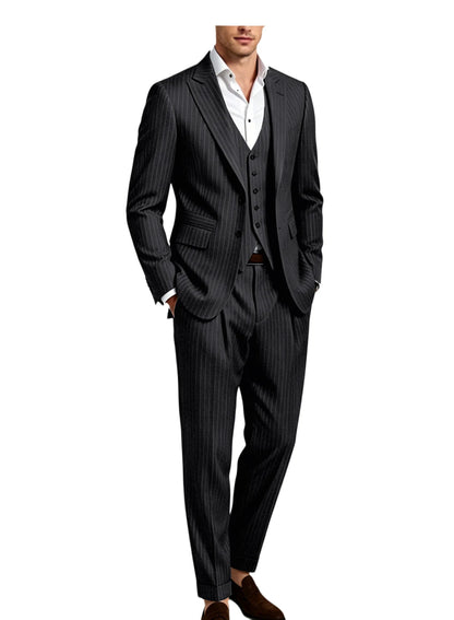 Pinstripe Three-Piece Formal Tuxedo